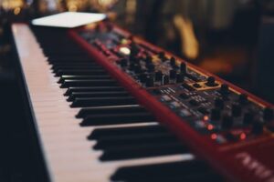 A close up of a Keyboard