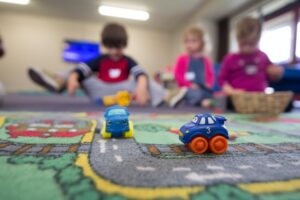 Pre-school children learning music