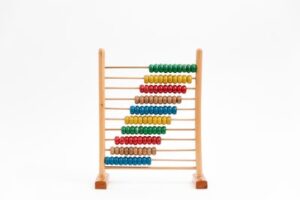 A child's abacus to help learn maths