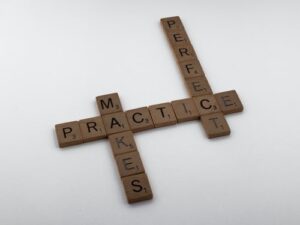 A crossword of practice makes perfect