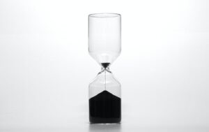 An hour glass of time running out